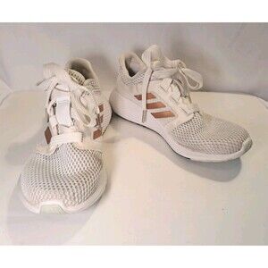 Adidas Edge Lux 3 Shoes Low Top Athletic Running Sneakers Women's 7.5 White Gold